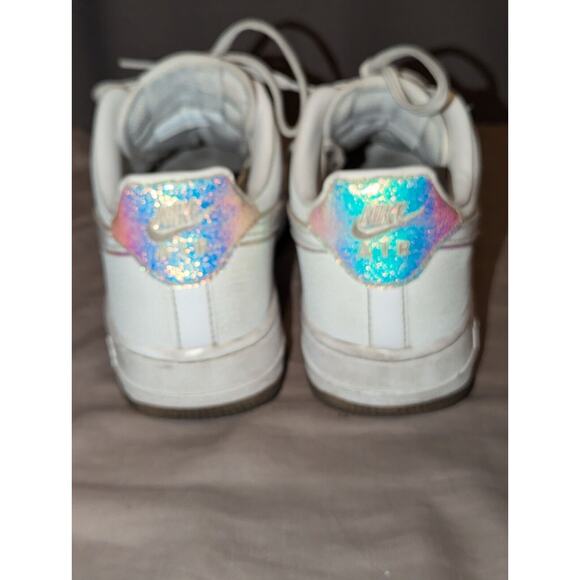 Nike Air Force 1 Premium Women's 7 White Mermaid Color Change Heel - Picture 6 of 9